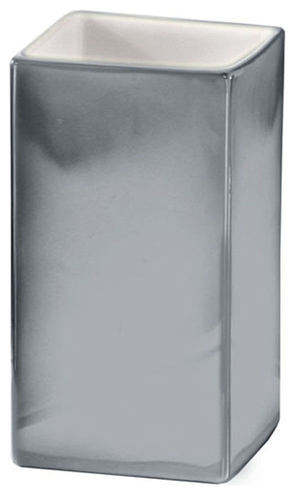 Elegant Silver Bathroom Accessories Set, Tumbler