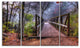 "Beautiful Bridge Over Creek" Landscape Photo Wall Art, 4 Panels, 48"x28"