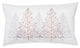 Festive Trees Embroidered Christmas Pillow, 12"x20", White