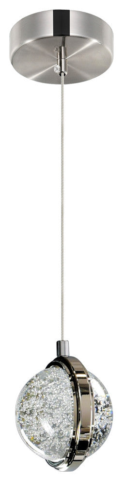 Salvador 4 in LED Integrated Polished Nickel Pendant