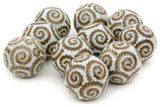 3" Golden Spirals Porcelain Ball Set