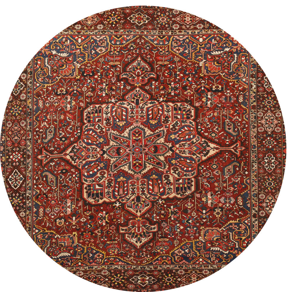 Ahgly Company Indoor Round Traditional Area Rugs, 4' Round