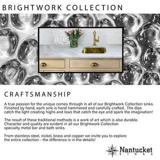 Nantucket Sinks 17"x14" Hammered Copper Rectangle Bath Sink