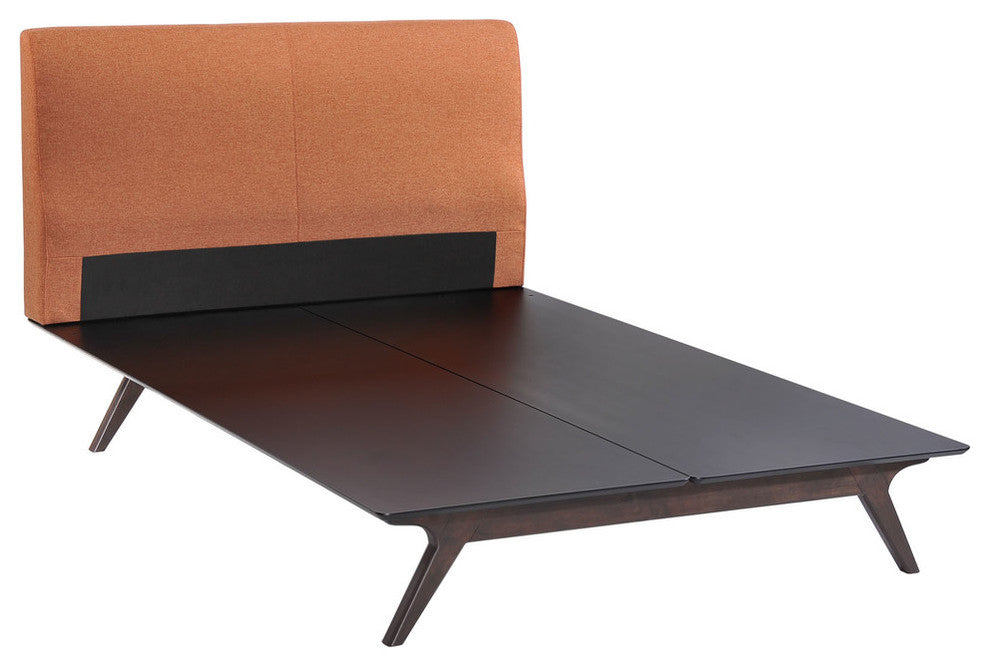 Tracy Full Bed, Cappuccino Orange