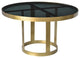 Round Black and Gold Modern Coffee Table