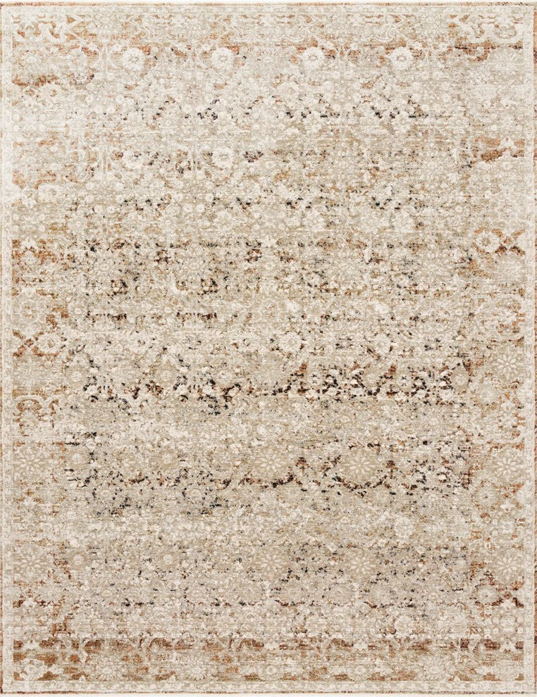 Theia Rug, Natural and Rust, Natural/Rust, 2'10"x8'