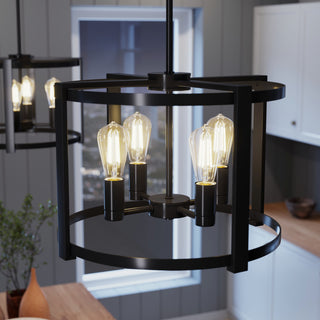 Hunter Astwood Matte Black 4-Light Chandelier