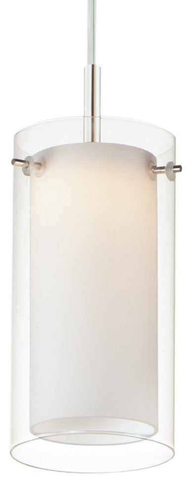 Maxim 12289CLSW Duo 5"W LED Mini Pendant - Satin Nickel