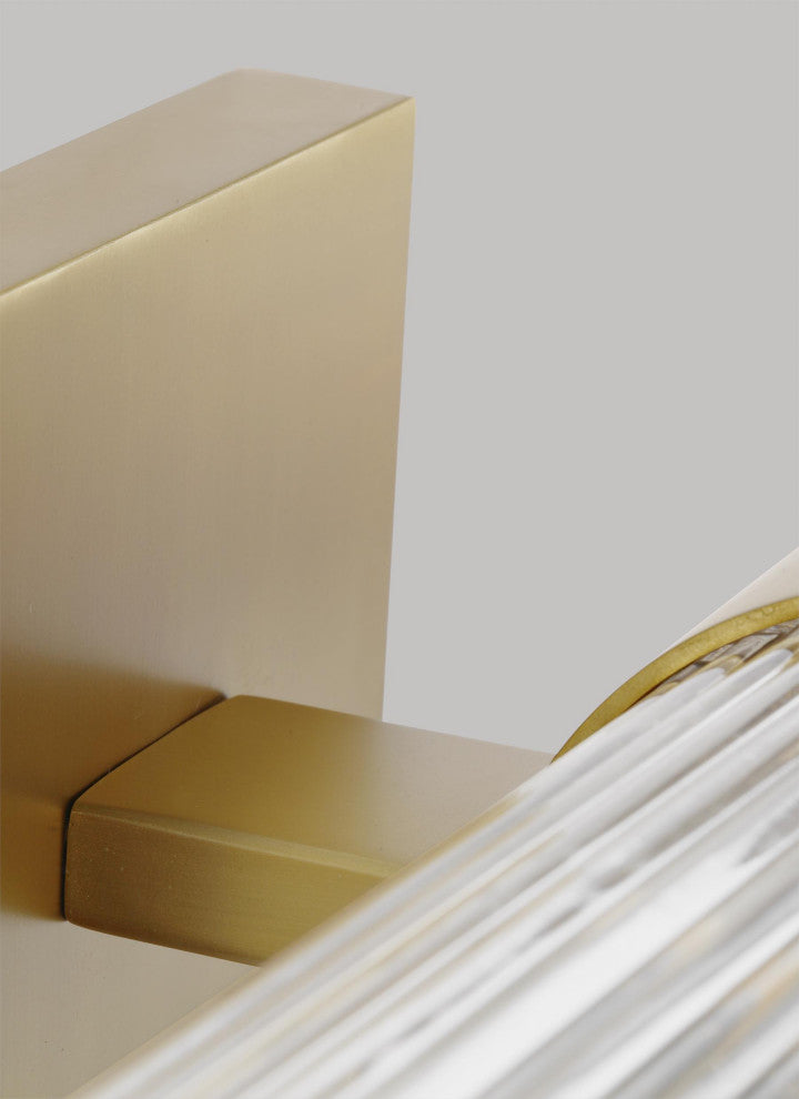 Geneva Linear Sconce, Burnished Brass