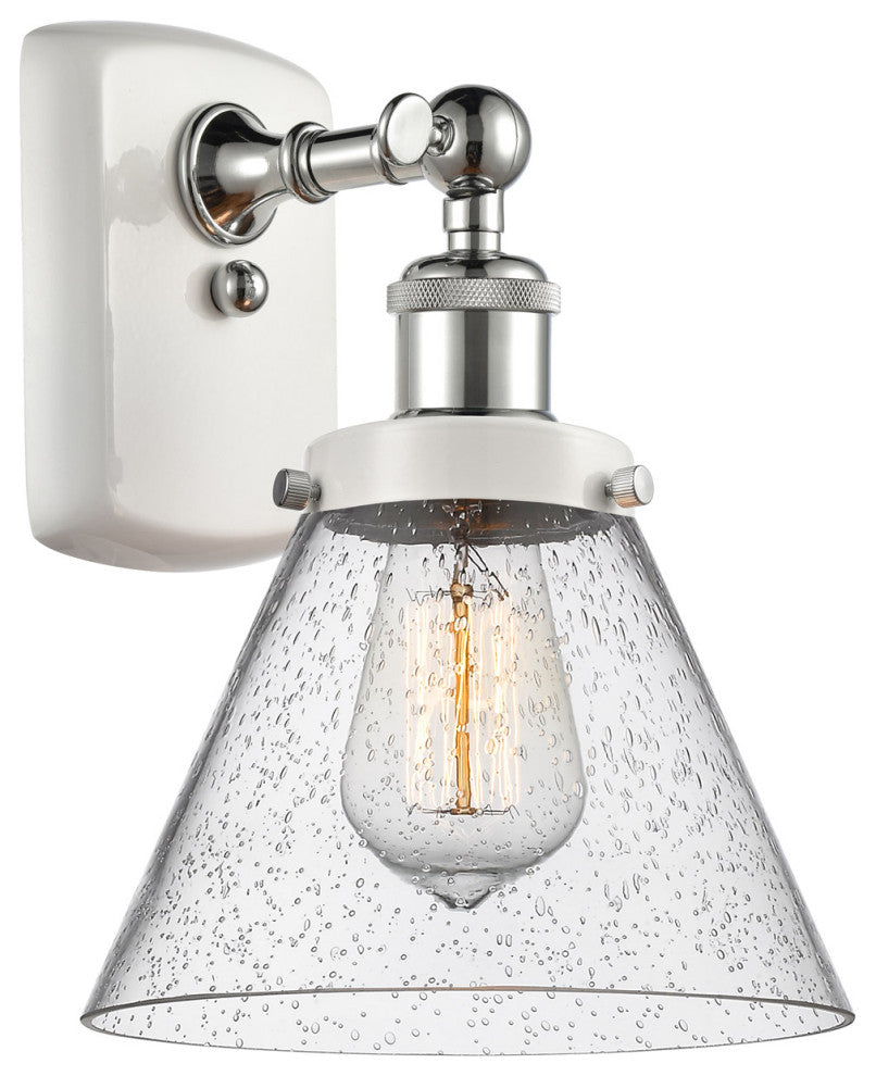 Innovations 916-1W-WPC-G44-LED 1-Light Sconce, White, Polished Chrome