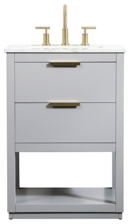 Louie 24" Single Bathroom Vanity, Gray