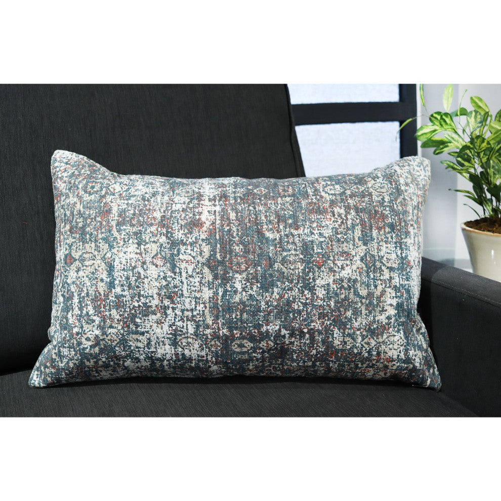 Gray Machine Woven Medfield Throw Pillow, 16" x 26"