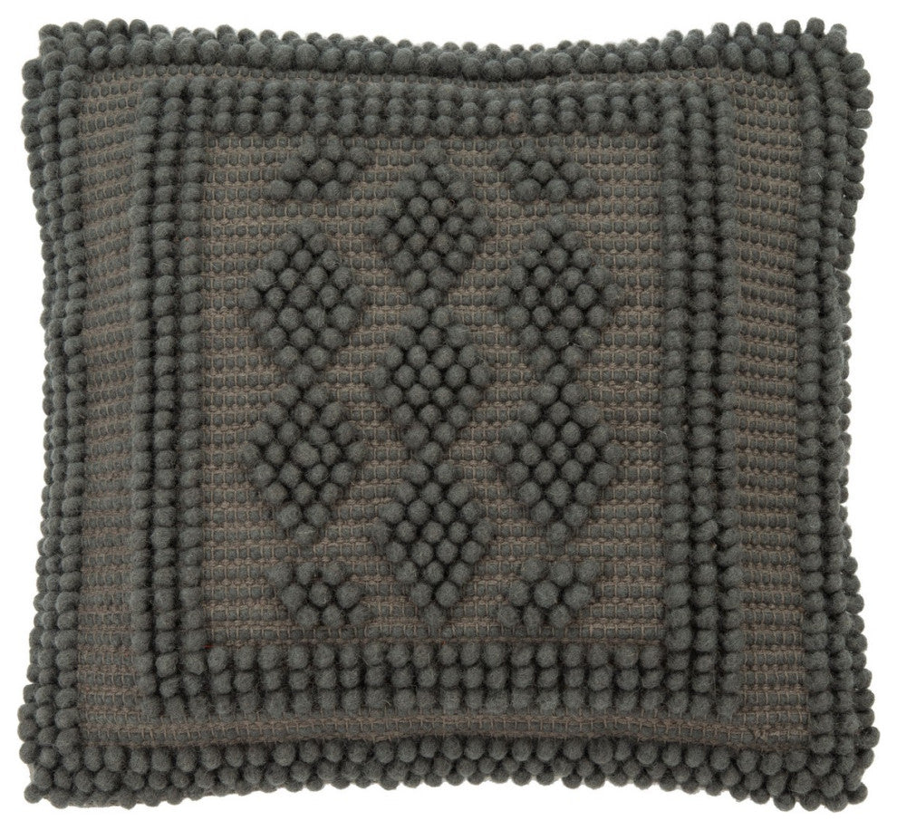 Safavieh Darvey Pillow Charcoal 20" X 20"