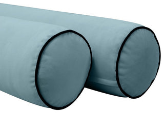 STYLE V6 TwinXL Velvet ContrastPipe Indoor Daybed Bolster Pillow|CoverOnly|AD355