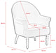 Rustic Manor Ronaldo Accent Chair Upholstered, Linen, Cream White