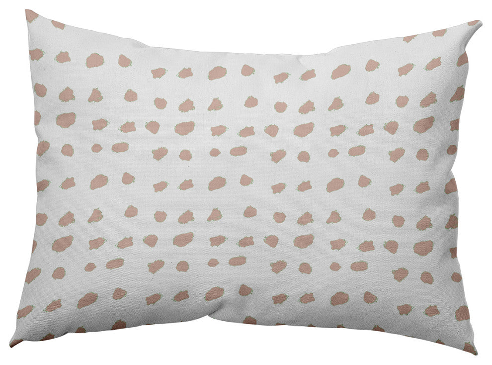 Dot Of Spots Decorative Throw Pillow, Sunwashed Brick, 14"x20"