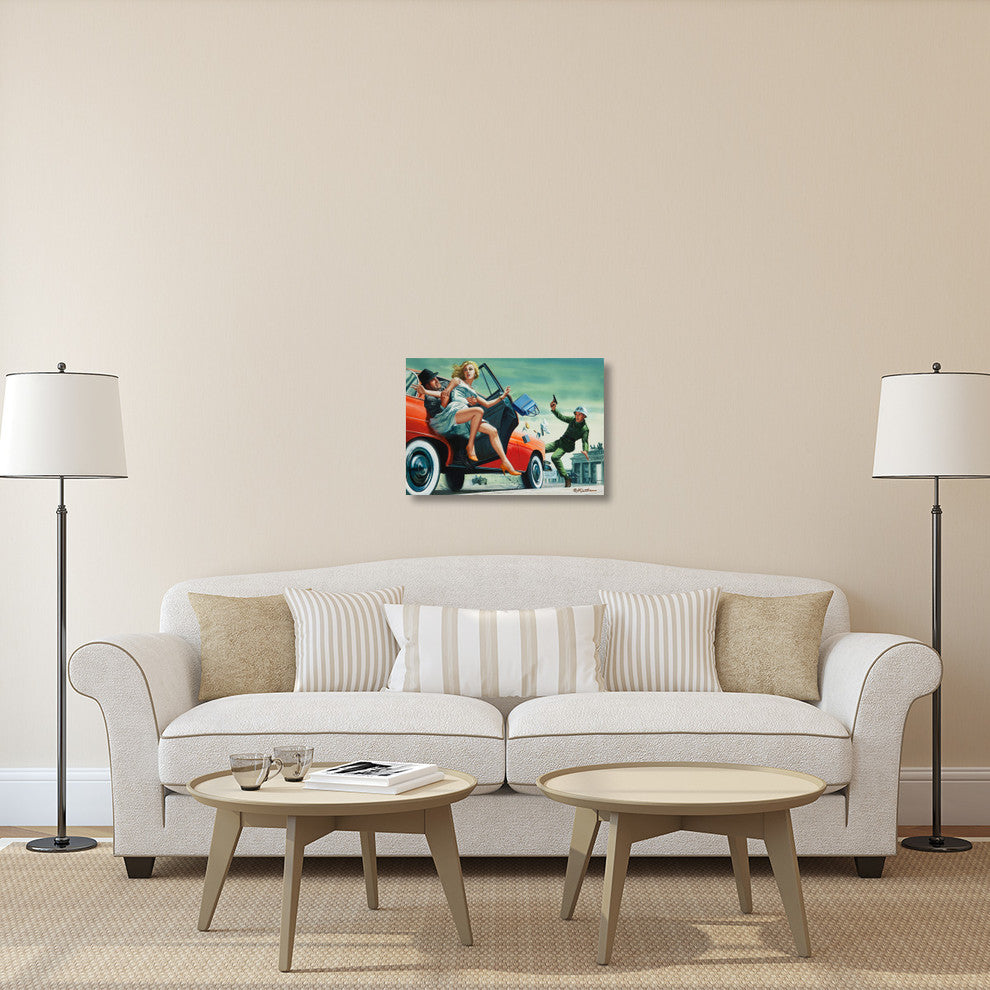 "The Kidnap King of the Berlin Wall" Canvas by Mort Kunstler, 30x21"
