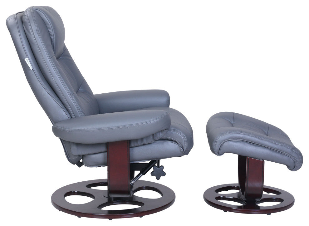 Jacque Pedestal Recliner / Ottoman, Marlene Gray