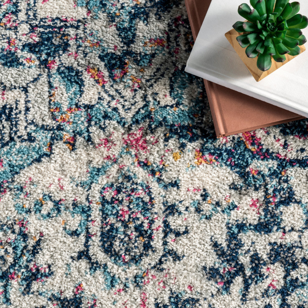 Nuloom Persian Vintage Raylene Area Rug, Blue 3'x5'