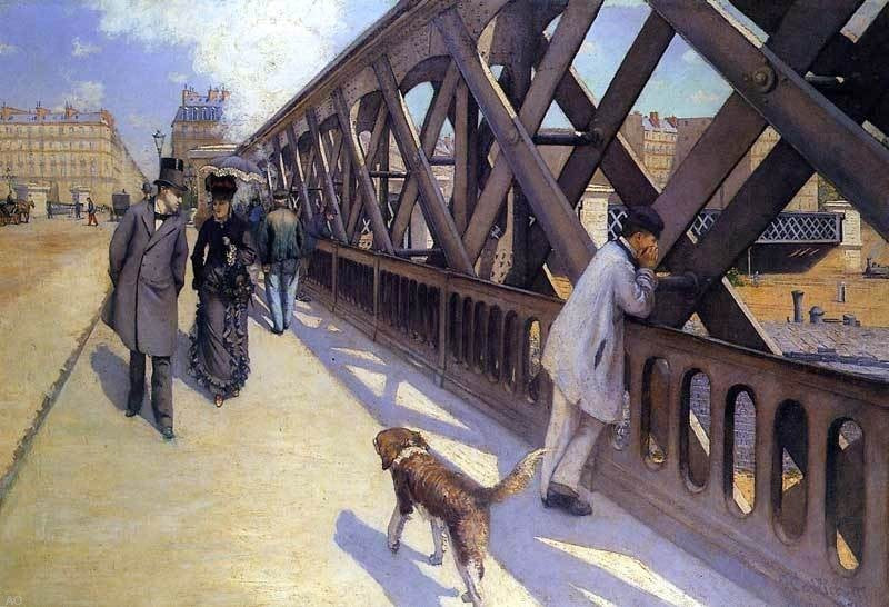 Gustave Caillebotte The Pont du Europe, 18"x27" Gallery Wrapped Canvas Print