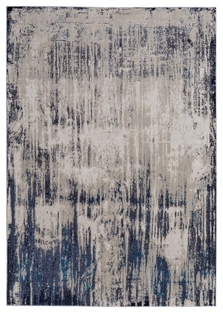 Weave & Wander Armada Contrasting Beige/Blue Rug, 5'x8'