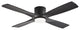 54" 4 Blades Indoor Flush Mount Ceiling Fan, Light Kit, Black