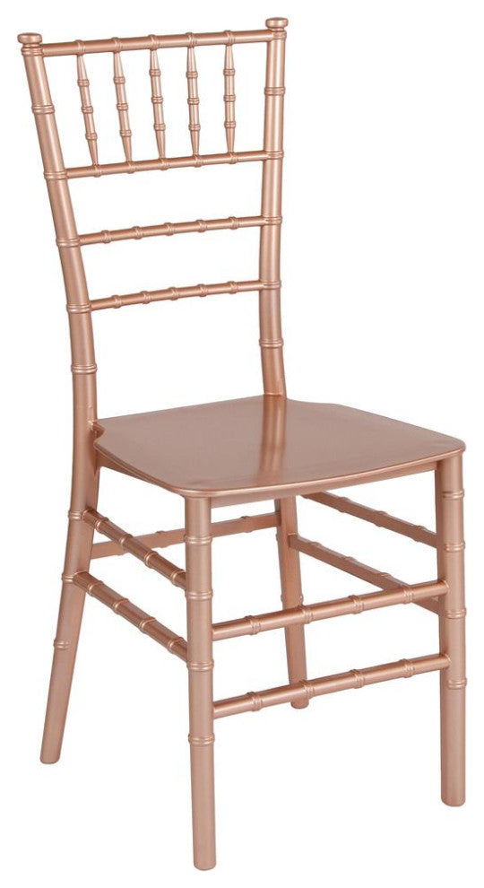 Hercules Series Rose Gold Resin Stacking Chiavari Chair