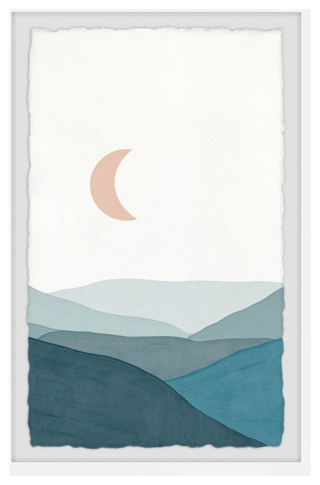 "Half Moon Illusion" Framed Painting Print, 30x45