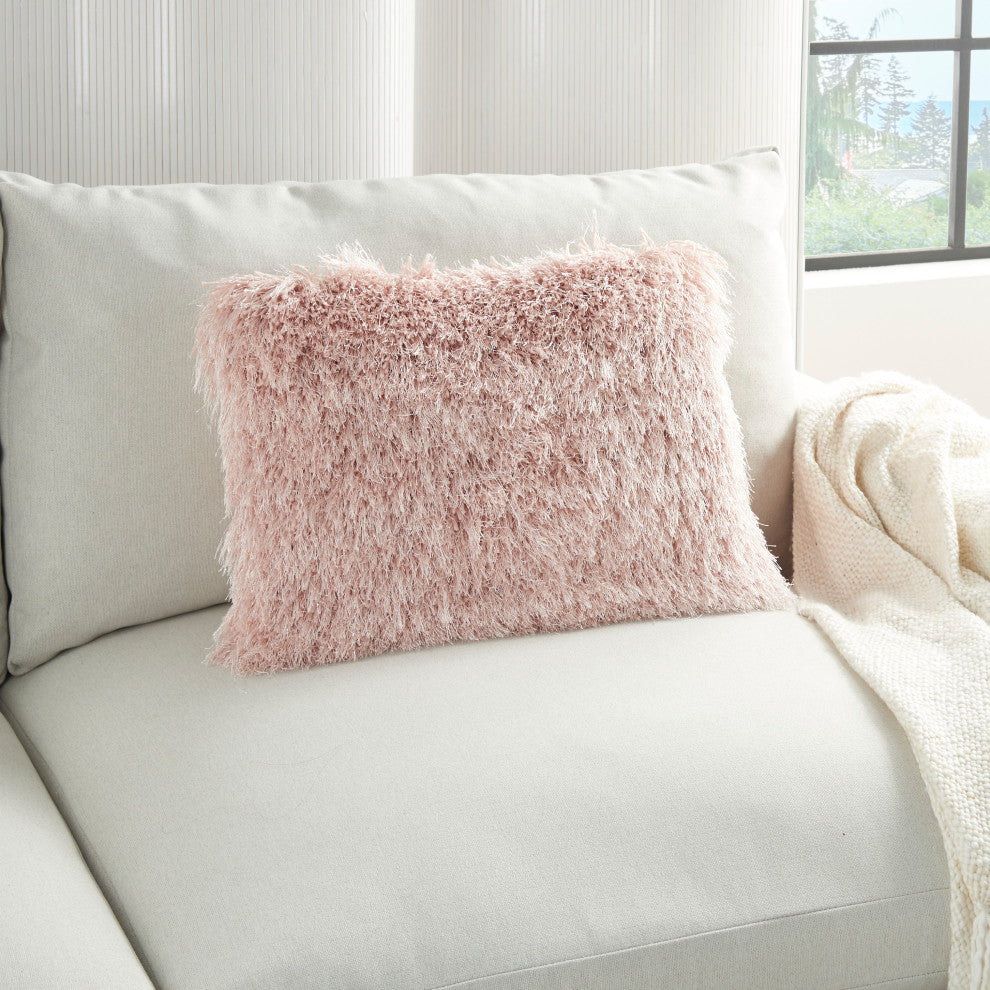 Nourison TL004 Throw Pillow, Rose, 14" x 20"