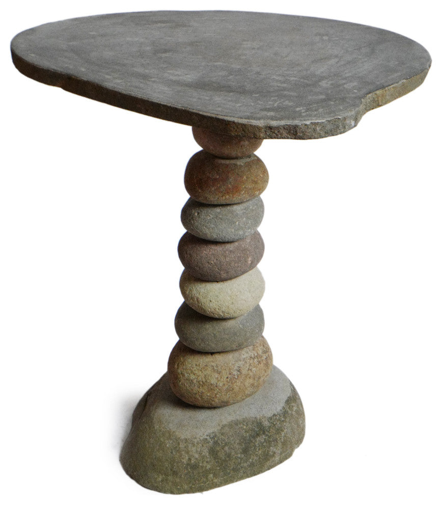 River Rock Stacked Bistro Table