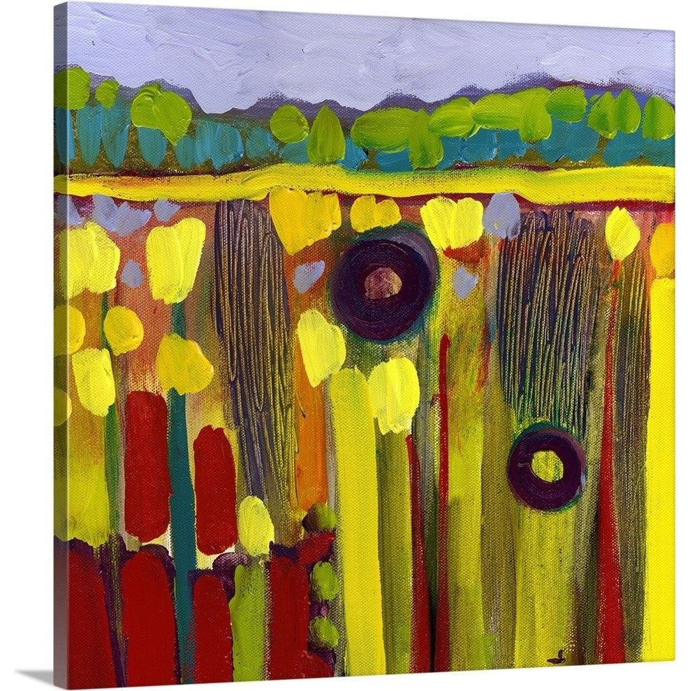 Skagit Fields No 1 Wrapped Canvas Art Print, 16"x16"x1.5"