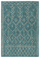 Surya Eagean EAG-2330 6'7" Round Rug, Aqua/Black/Light Gray/White