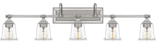 Nicholas 5-Light Bath Vanity, Brushed Nickel