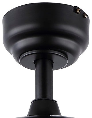 Opal 52" 3-Light Farmhouse Rustic Shade LED Ceiling Fan With Remote, Black