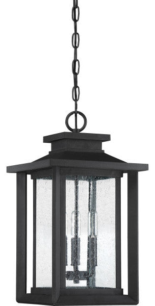 Quoizel WKF1911EK Three Light Outdoor Hanging Lantern Wakefield Earth Black