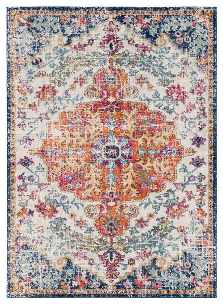 Harput Traditional Saffron, Light Gray Area Rug, 2'x3'