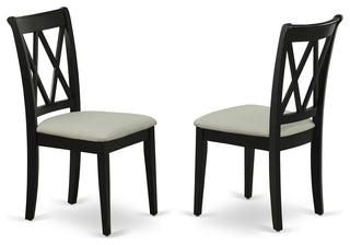 5Pc Dining Set, Round Table, Four Kitchen Chairs, Black Finish