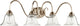 Spencer 4-Light Vanity Fixture, Aged Silver Leaf With Clear Seeded Glass