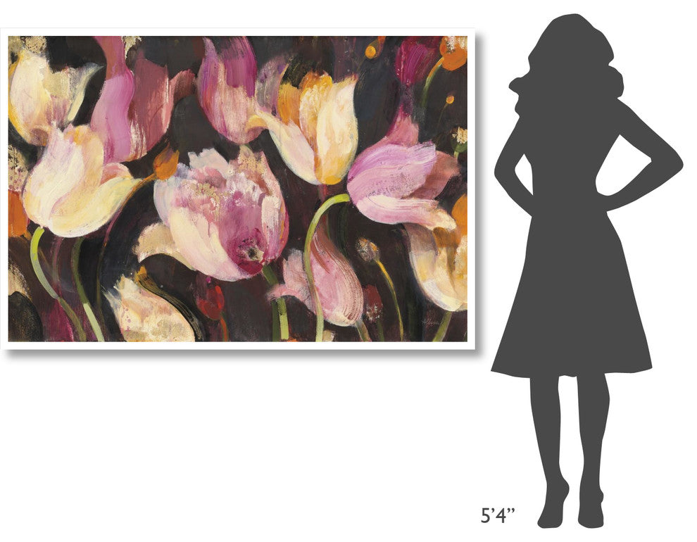 "Popping Tulips" Digital Paper Print by Albena Hristova, 62"x42"