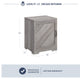Modern Farmhouse End Table, Nightstand Or Cabinet With Front Door, Gray Wash