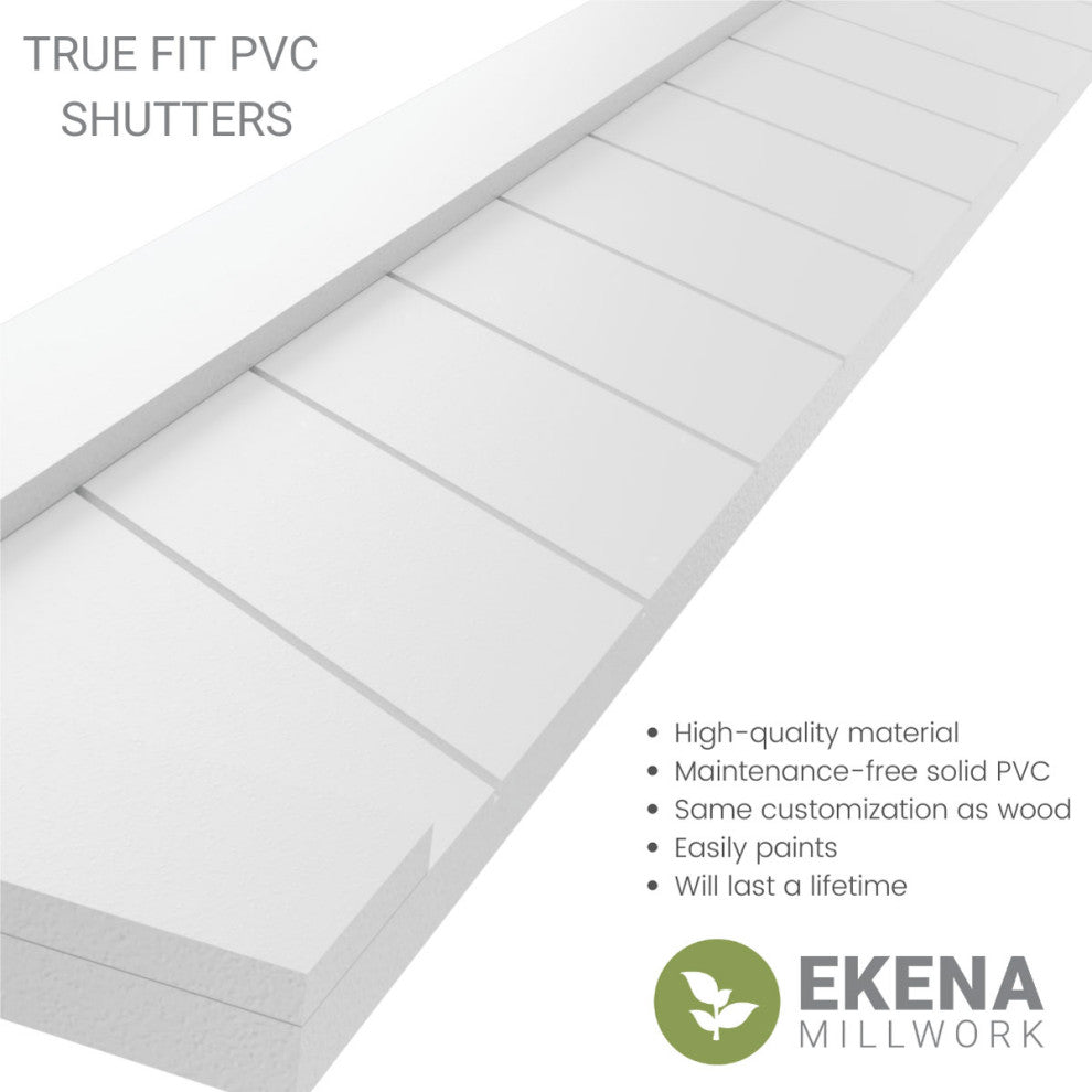 18"W True Fit PVC Single Panel Chevron Modern Style, Unfinished, 64"H