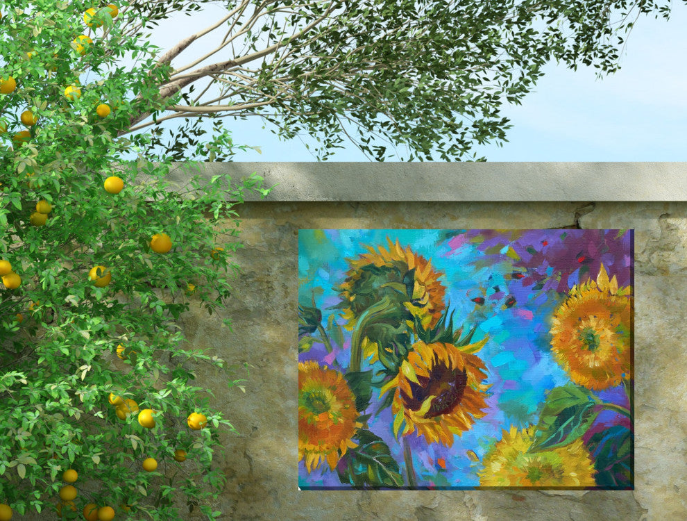 Sunflower On Blue