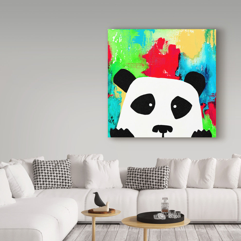 Jennifer Mccully ''Primary Panda'' Canvas Art, 18"x18"