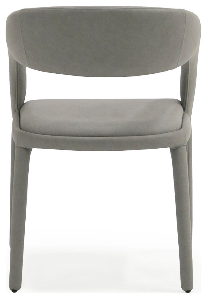 Modrest Faerron Modern Grey Leatherette Dining Chair