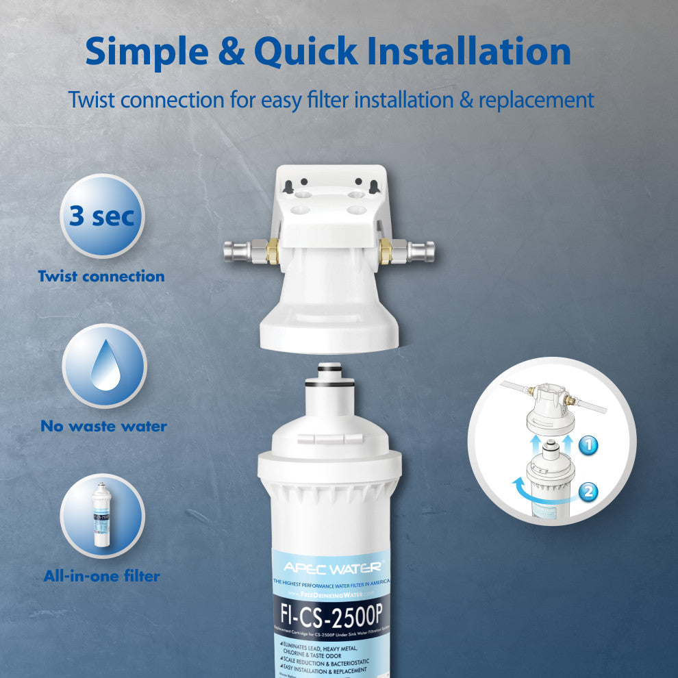 APEC Premium Quality High Capacity Filtration System with Scale Inhibitor