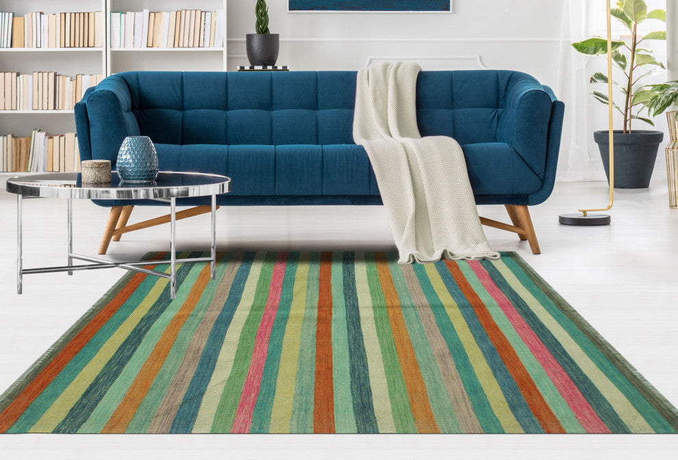 Winchester Kilim Faruk Ivory/Rust Rug, 4'0x6'4