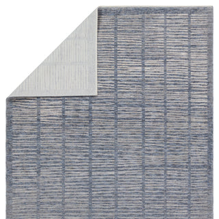 Dounia Striped Blue/ Light Gray Area Rug 5'X8'