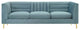 Ingenuity Channel Tufted Performance Velvet Sofa Light Blue