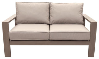 Finley Loveseat With Cushion, Brama/Taupe