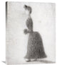 "La Promeneuse Au Manchon" Stretched Canvas Giclee by Georges Seurat, 23"x30"